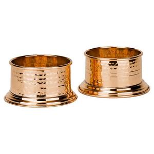 S/2 Fez Hammered Copper Wine Coasters - Everything for a Stylish Bar - Entertaining - Holiday | One Kings Lane