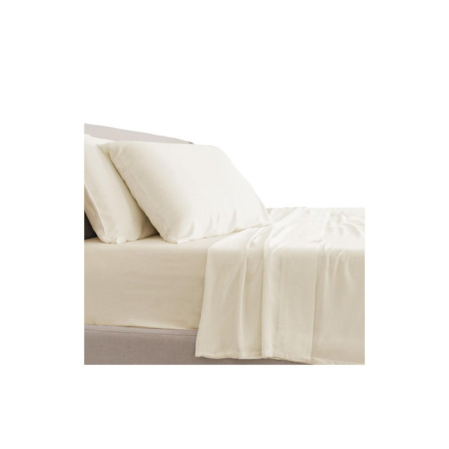 CARILOHA Classic Bamboo Viscose Sheets - 4-Piece King Sheet Set - 18 in Extra Deep Pockets - Soft Sheets - Ivory