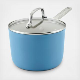 Hard Anodized Ceramic Nonstick Sauce Pan with Lid