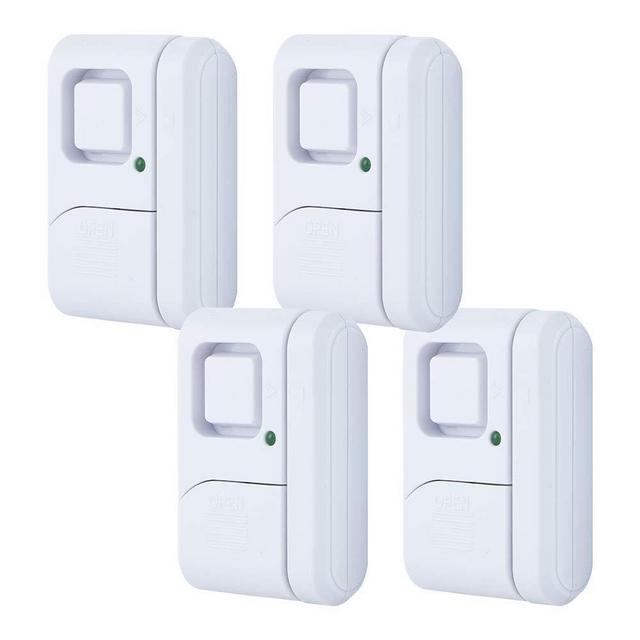 GE Personal Security Window/Door, 4-Pack, DIY Protection, Burglar Alert, Wireless, Chime/Alarm, Easy Installation, Ideal for Home, Garage, Apartment, Dorm, RV and Office, 45174, 4 Pack, Other, 4