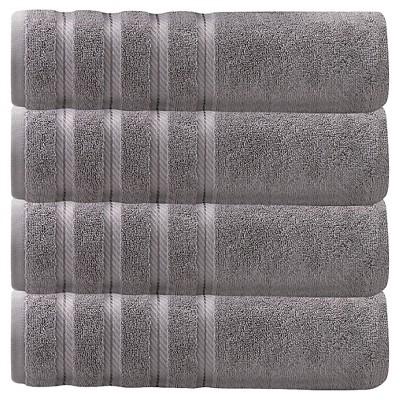 4pc Antalya Turkish Bath Towels Set Gray - Makroteks