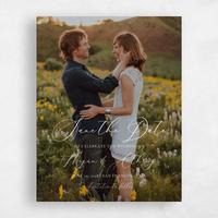 White Wedding Save the Date - Meadowlark Photo