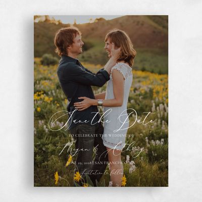 White Mountain Wedding Save the Date - Meadowlark Photo