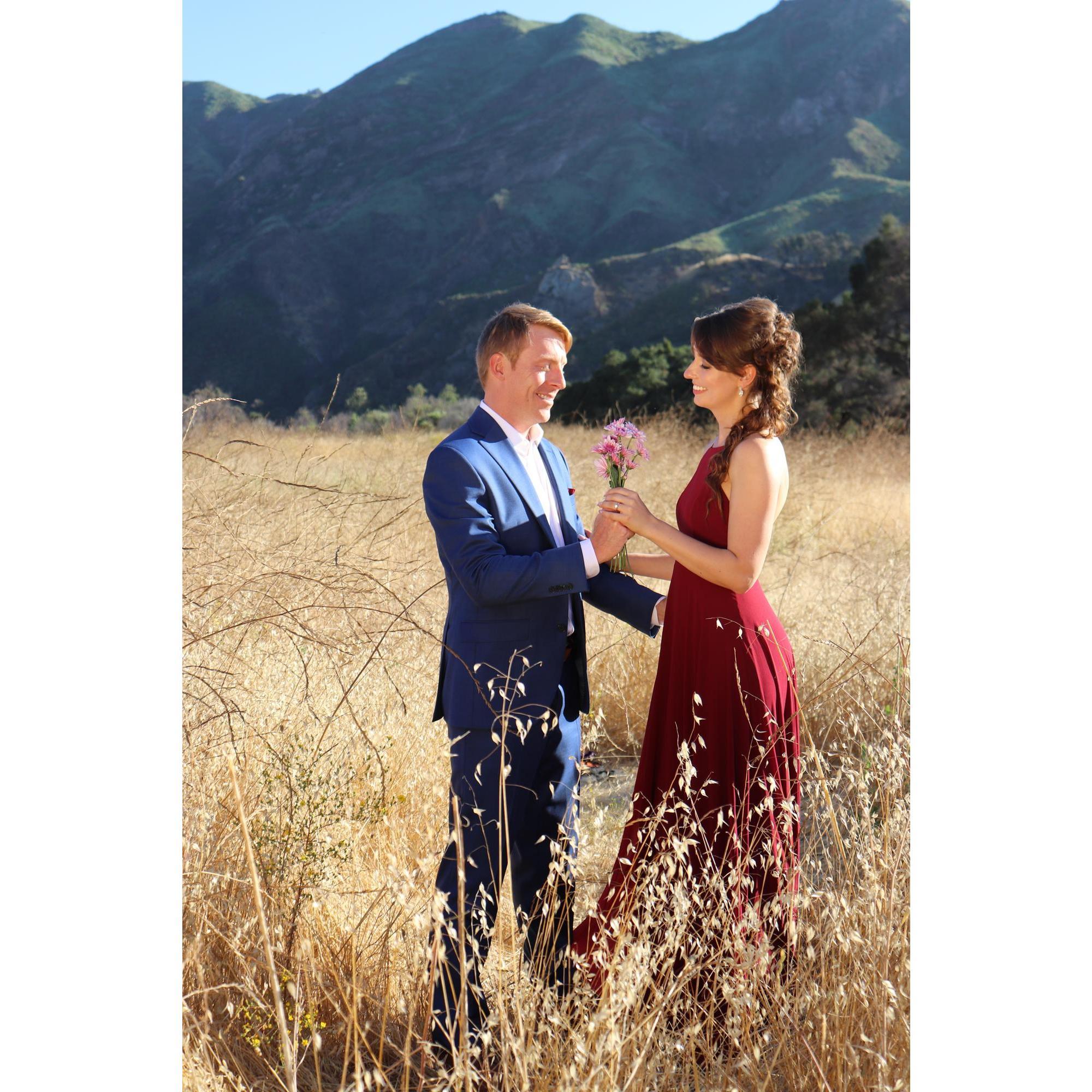 "Look honey, I picked you some flowers"-Nick
"These are beautiful babe, thank you"-Diana