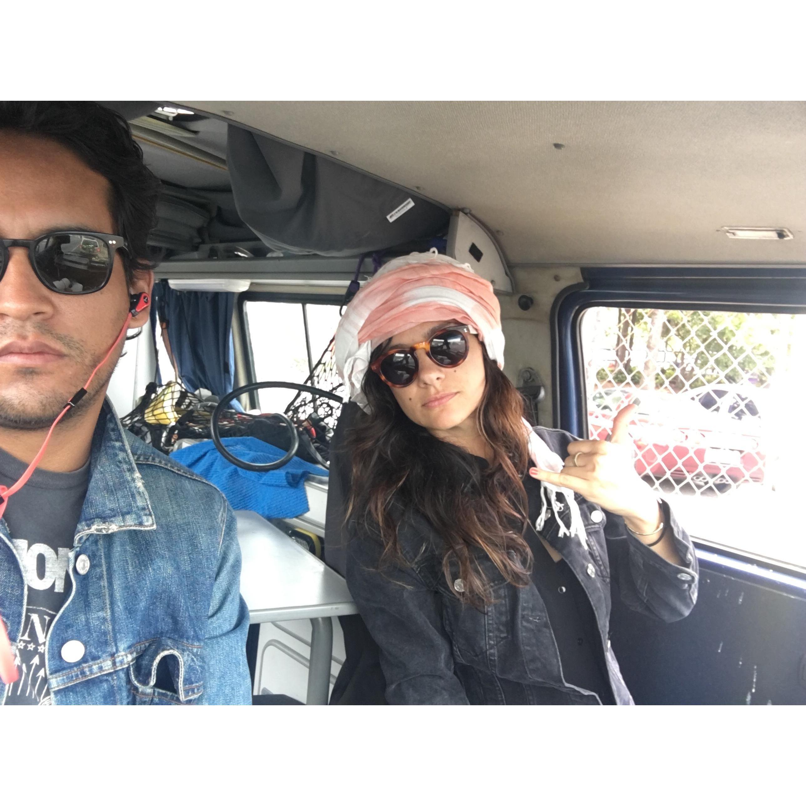 Road trip in the San Juan Islands with Baby Blue (Uncle Rem's VW bus); Washington, 2016
