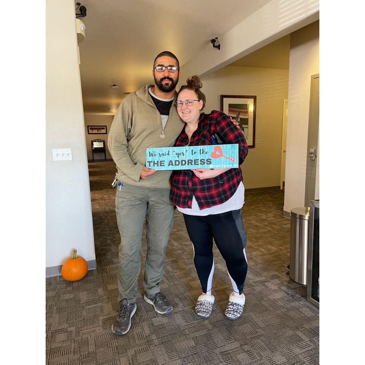 We bought our first home together!