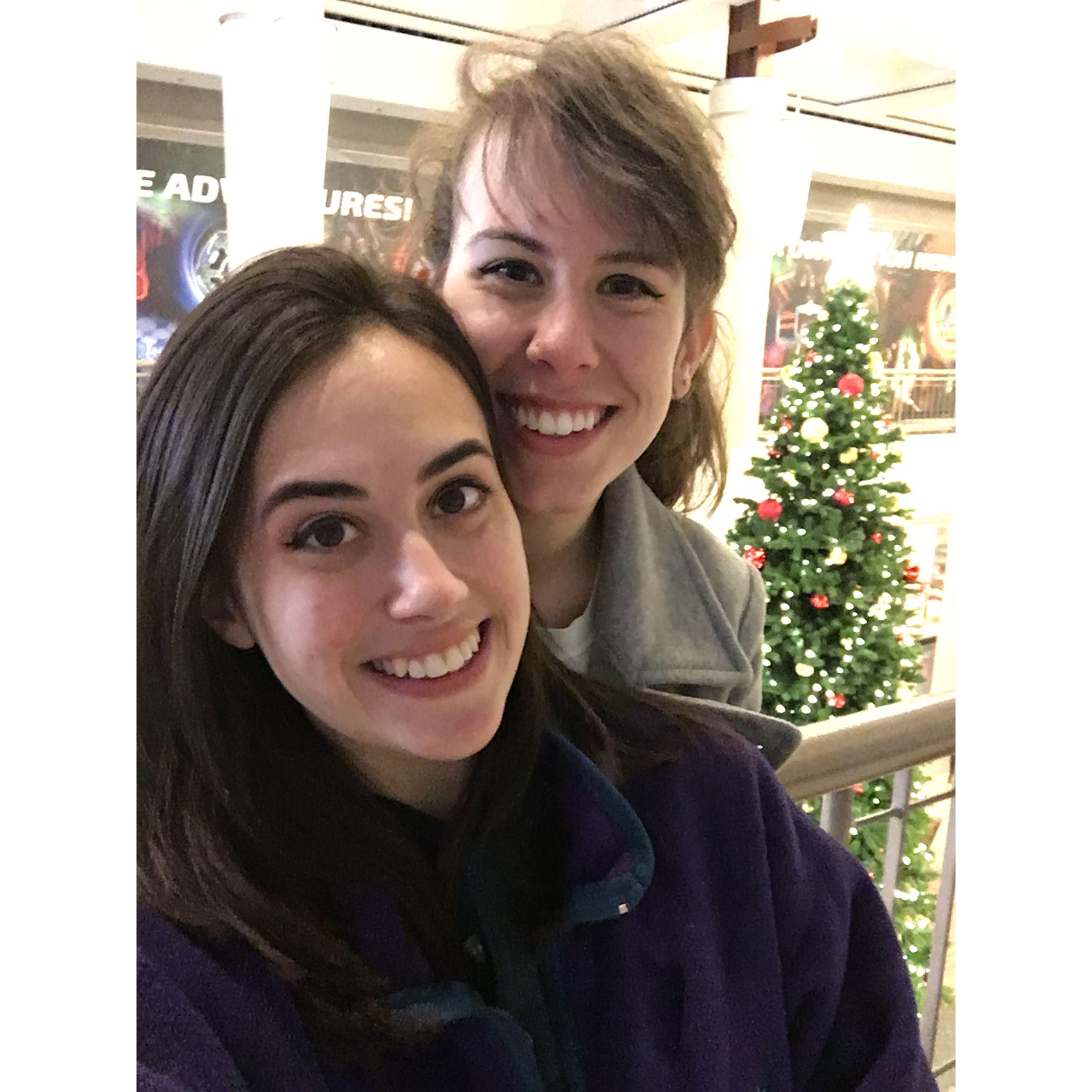Holiday trip to the mall when we were long distance