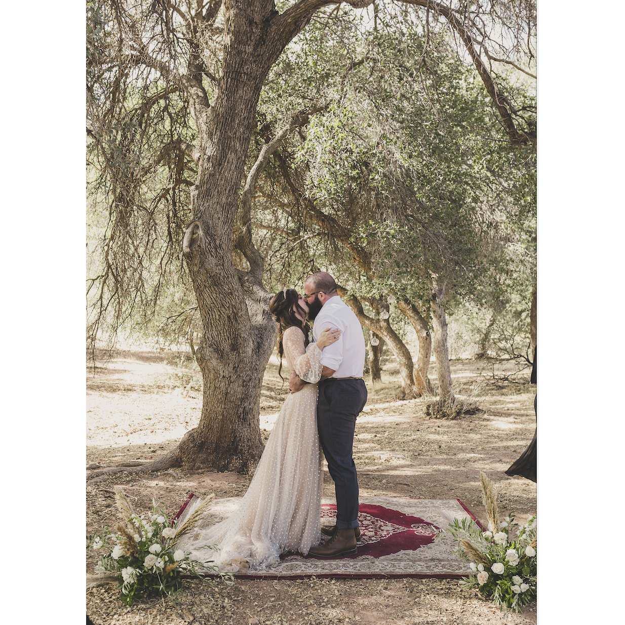 First kiss as a married couple!