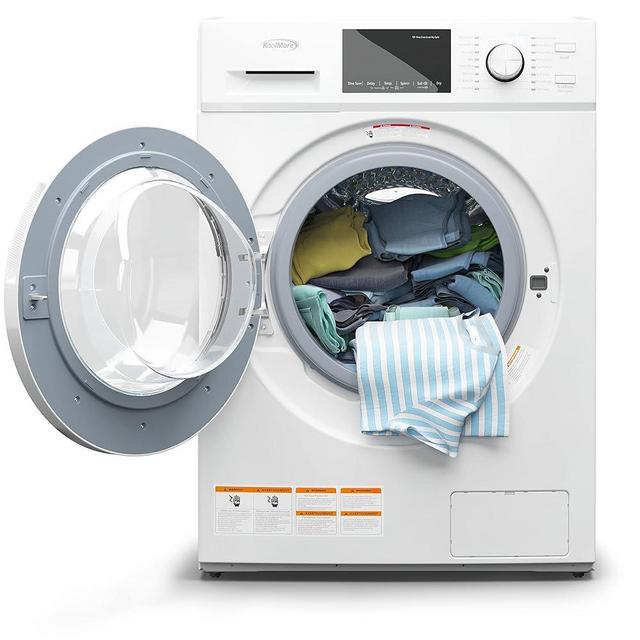 KoolMore 2-in-1 Front Load Washer and Dryer Combo for Apartment, Dorm, RV, and Small Home Laundry Washing and Drying, 16 Wash and 4 Dry Cycles, Compact Space Saver (White) [FLC-3CWH]