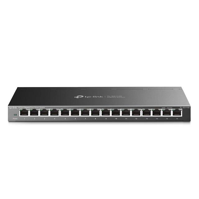 TP-Link TL-SG116E | 16 Port Gigabit Switch | Easy Smart Managed | Plug & Play | 3 Year Manufacturer Warranty | Desktop/Wall-Mount | Sturdy Metal w/ Shielded Ports | Support QoS, Vlan, IGMP and LAG