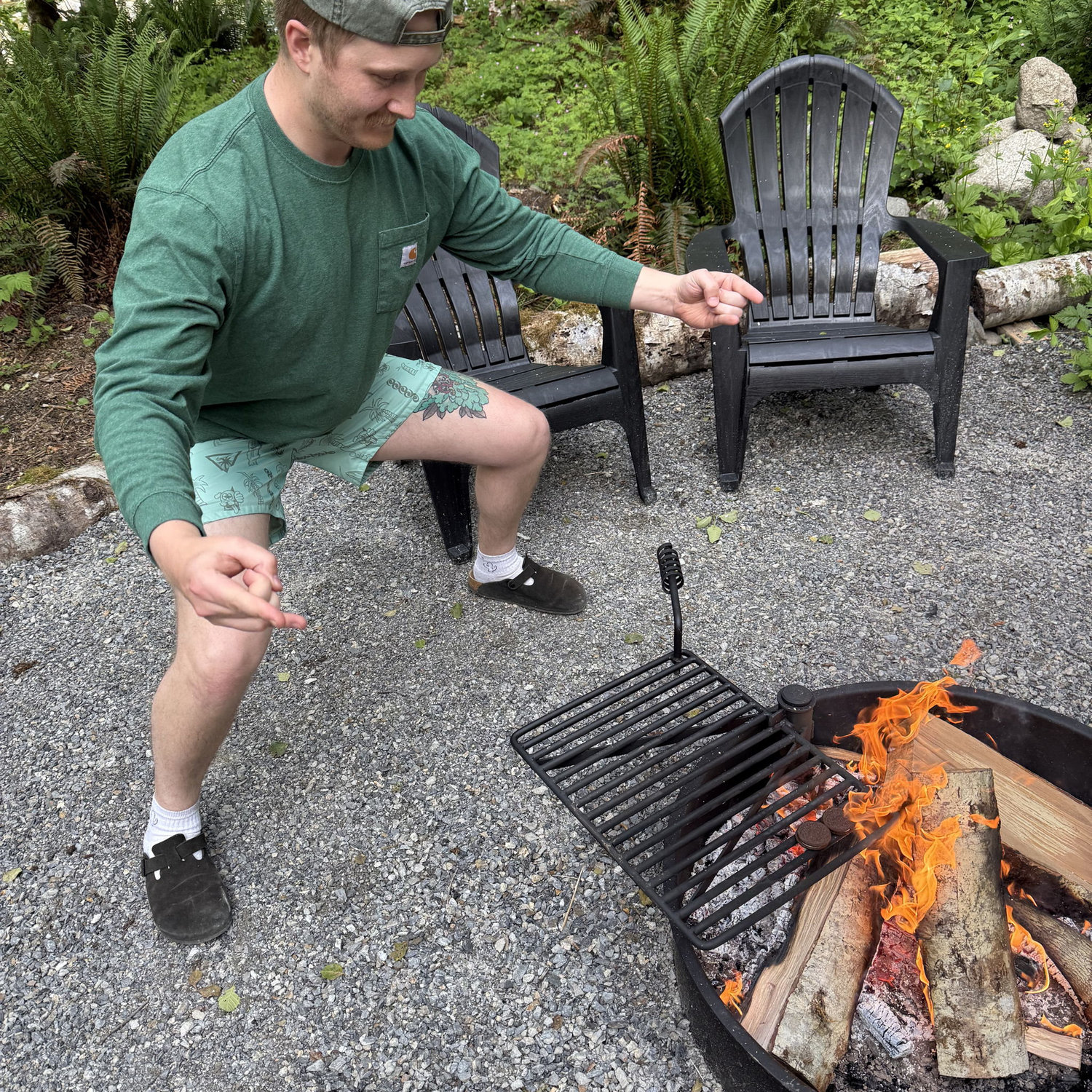 Travis takes nothing more serious than camping!