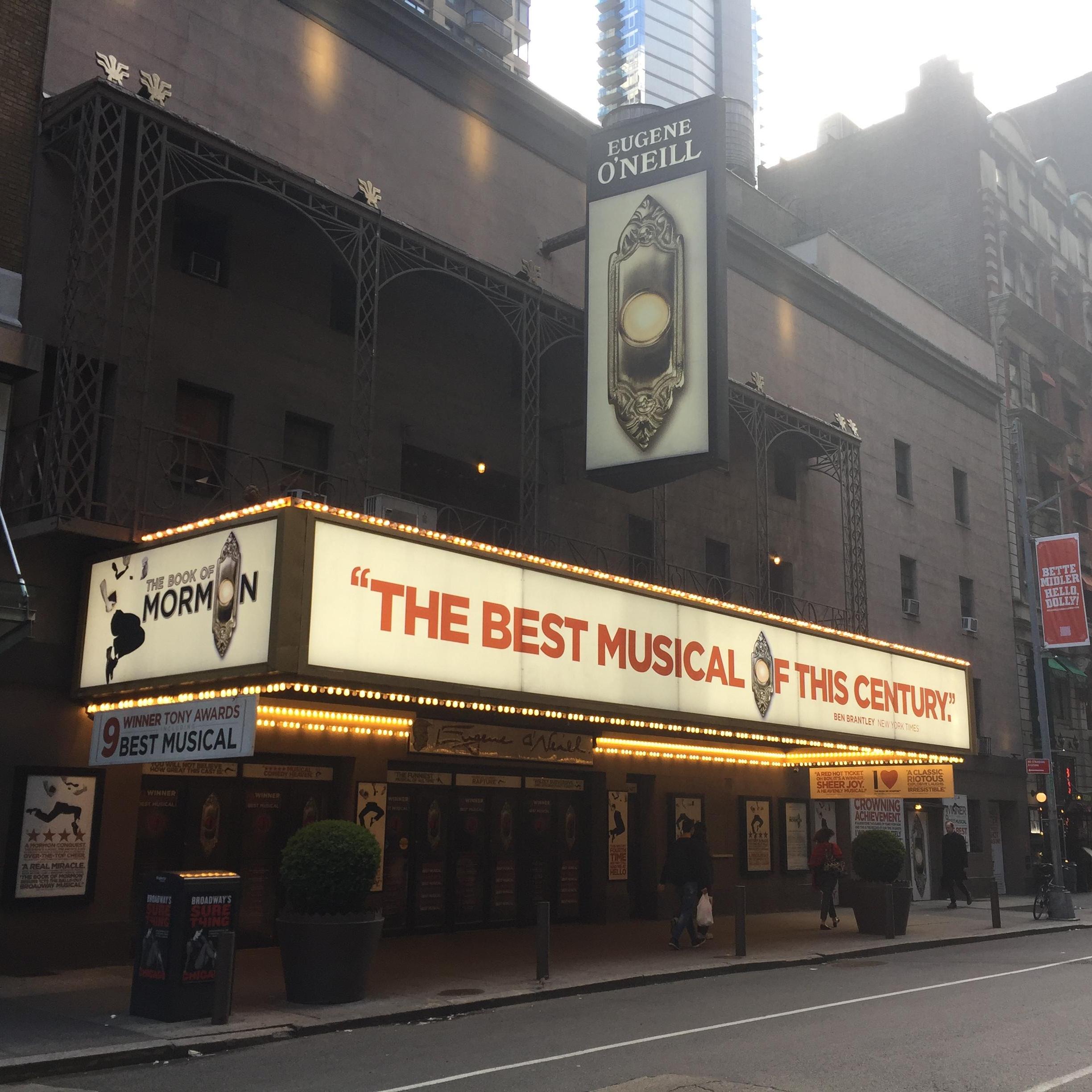 The best, most hilarious broadway show ever seen! Mike still had the ring in his pocket at this point and I had no idea.