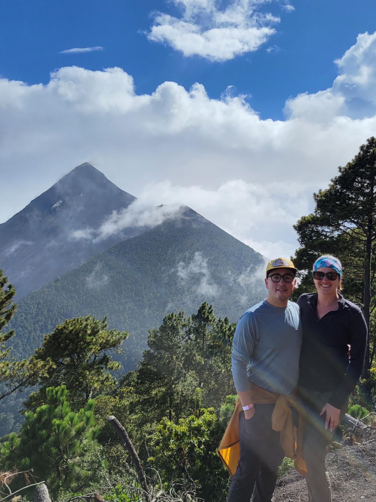 Acatenango (that's an active volcano in the background).
