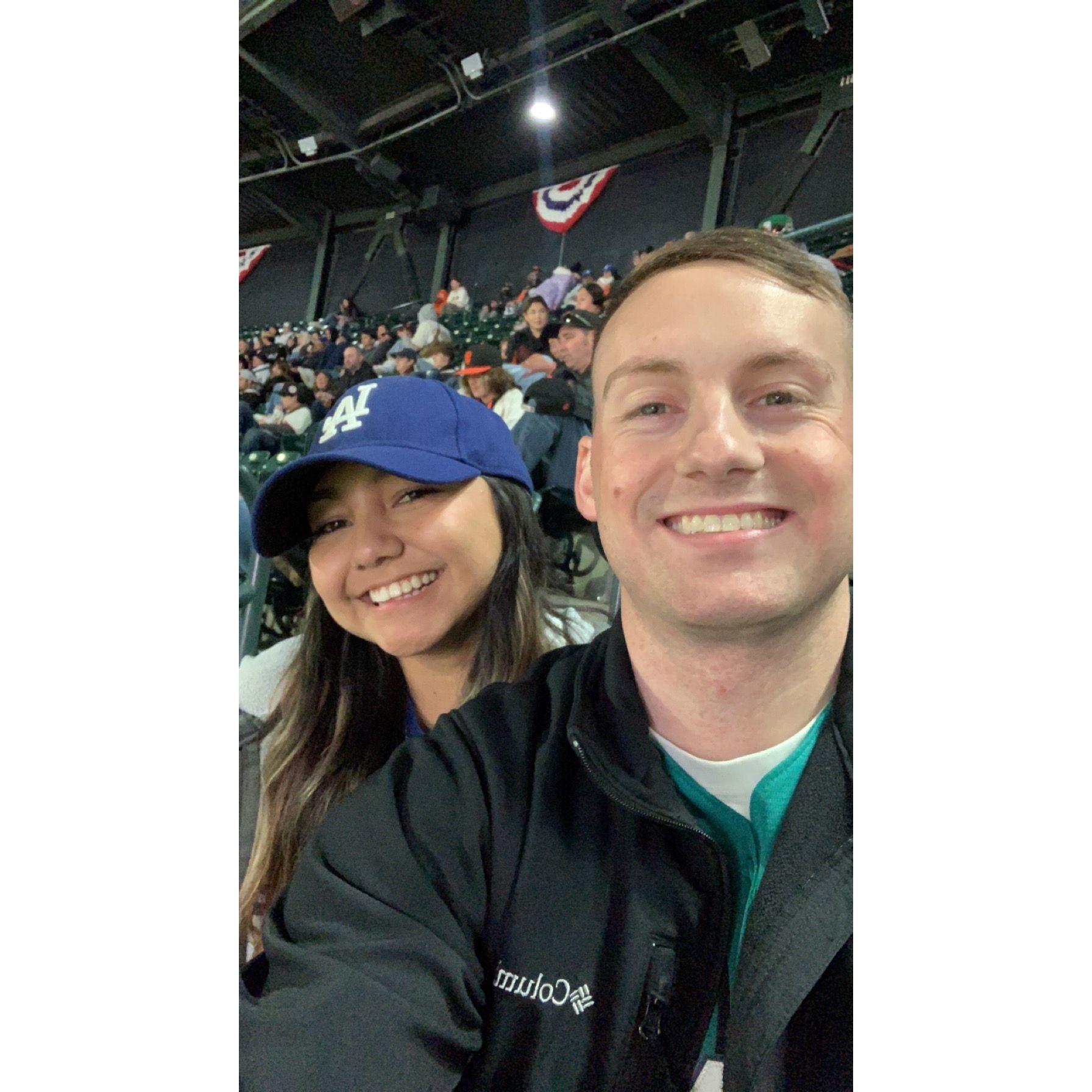First Baseball Game Dodgers vs. Giants