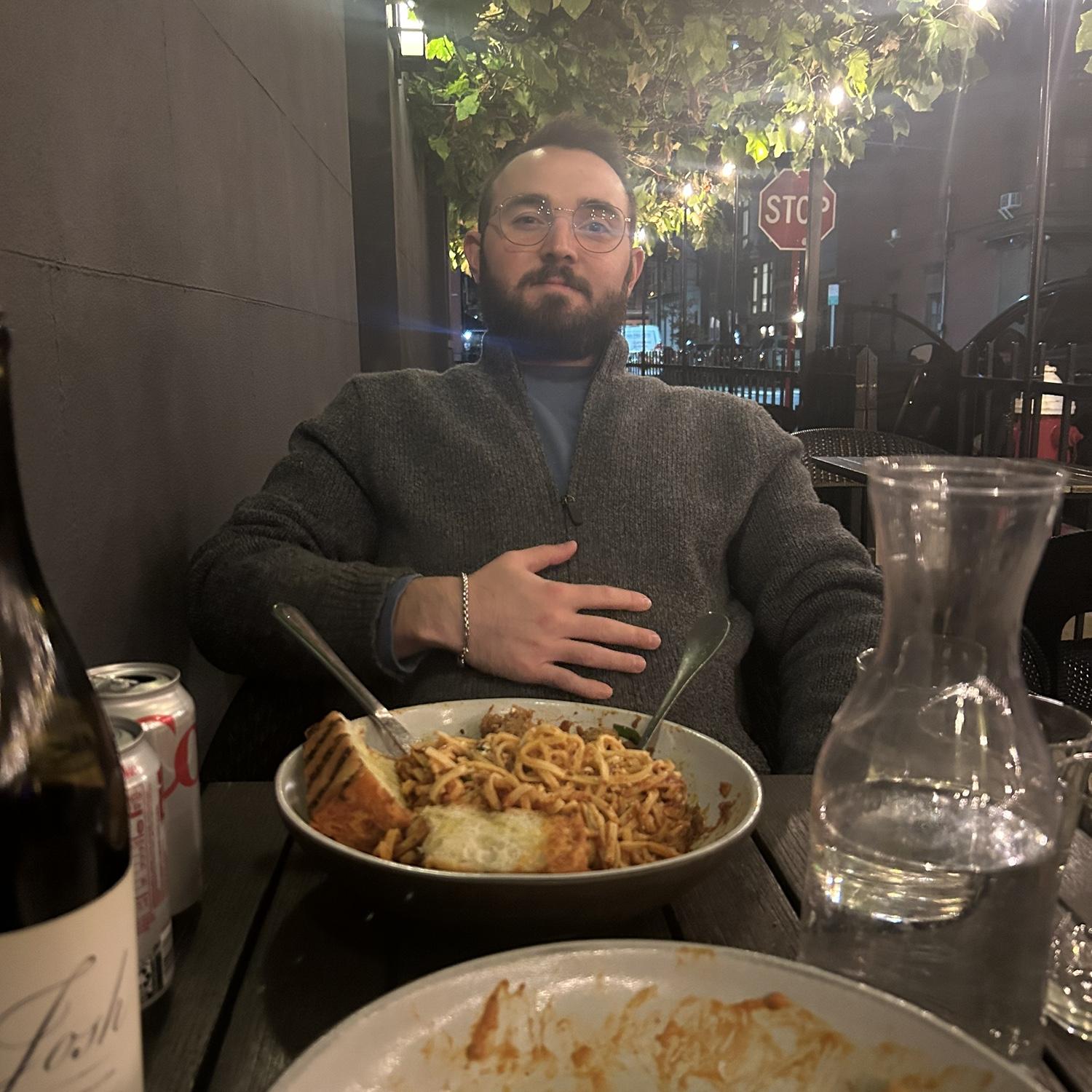 Man = 1 point. Meatball = 0 points
