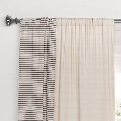 Woven Striped Border Blackout Curtain Panel - Threshold™