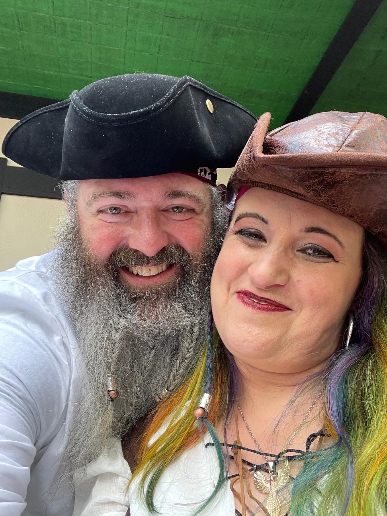 October 23, 2021. Our first trip to the Renaissance Festival and he dressed up with me!