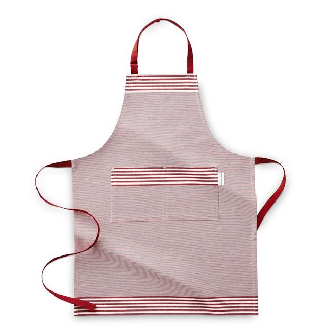 Williams Sonoma Bay Stripe Apron, Claret Red