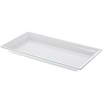 Lifver 10-inch Porcelain Serving Platter/Rectangular Plates, Natural White, Set of 4