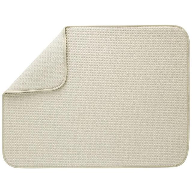 S&T INC. Absorbent, Reversible XL Microfiber Dish Drying Mat for Kitchen, 18 Inch x 24 Inch, Sand