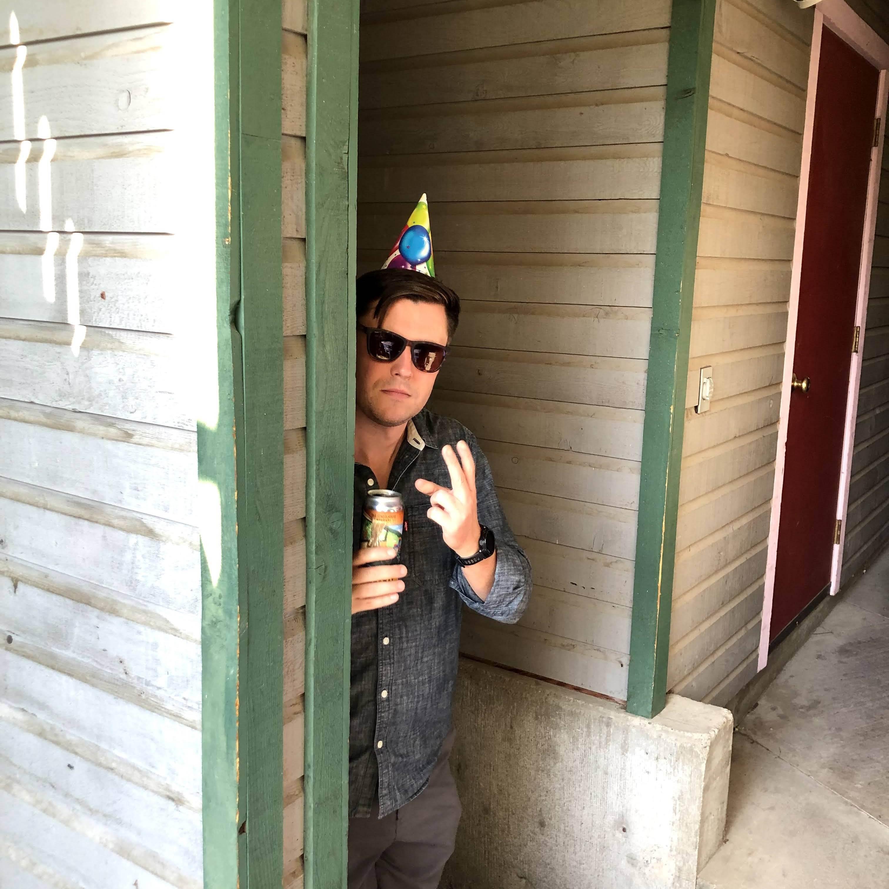 Waiting to surprise Rob for his birthday. Winthrop, Washington. 2021.