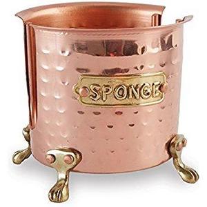 Mud Pie Kitchen Sponge Holder Caddy, Copper