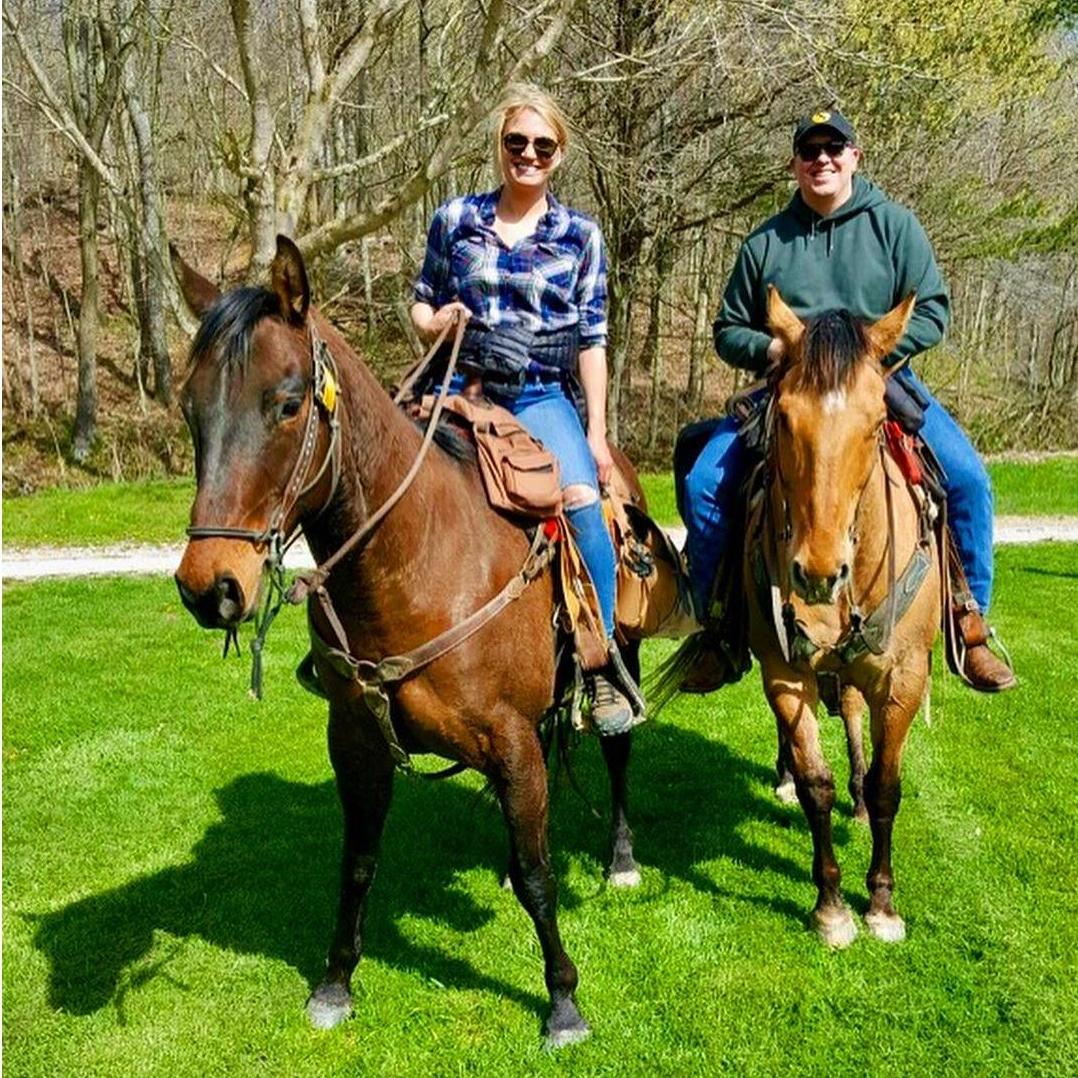 Riding horses in Indiana