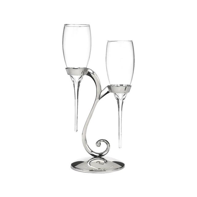 Raindrop Wedding Champagne Flutes