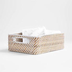 Low White Tote - Crate&Barrel