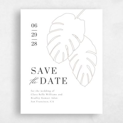 Beige Destination Wedding Save the Date - Talana Classic