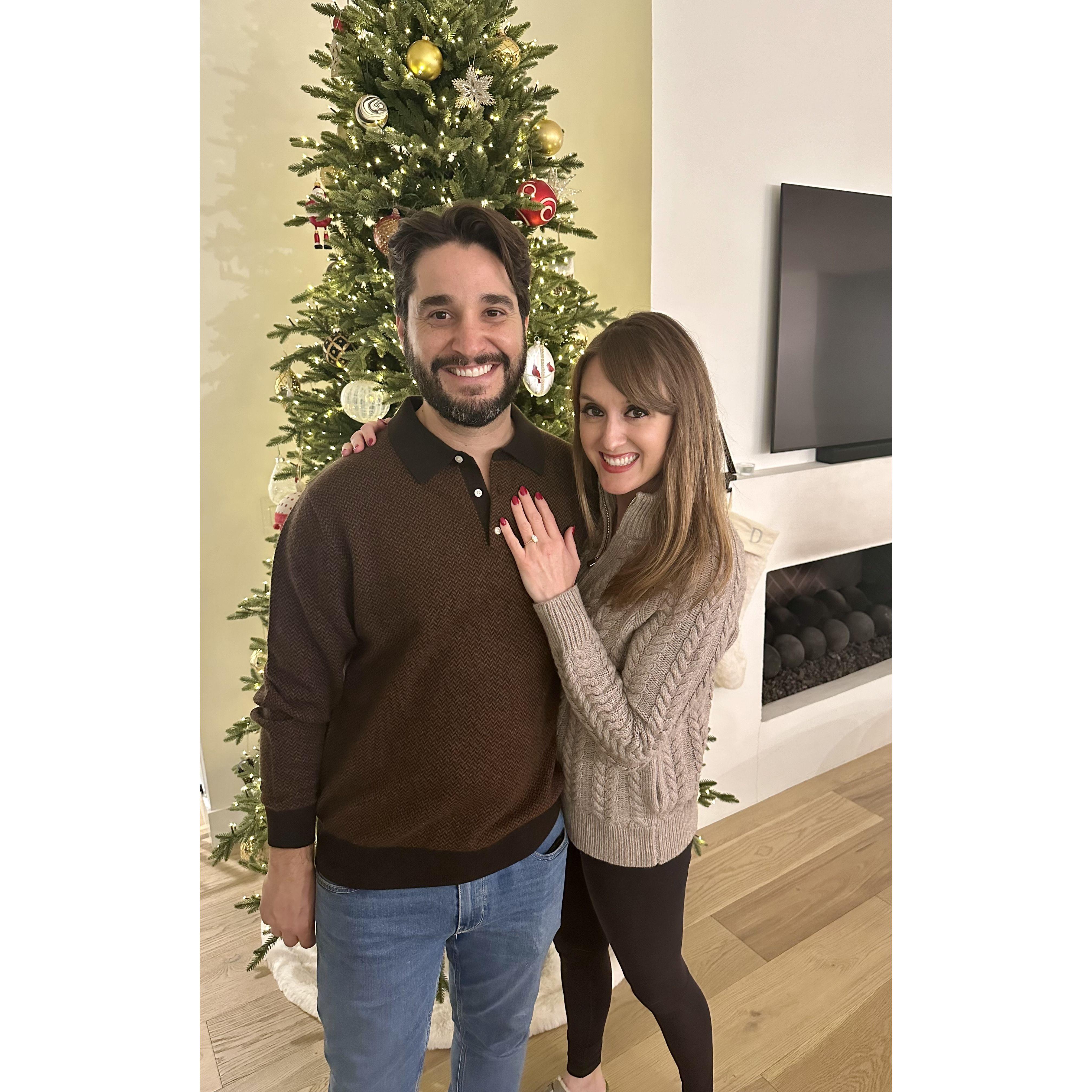 Snapshot of the day we got engaged! (Christmas Day 2023)