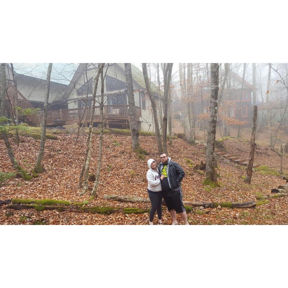The cabin we stayed in on our engagement trip