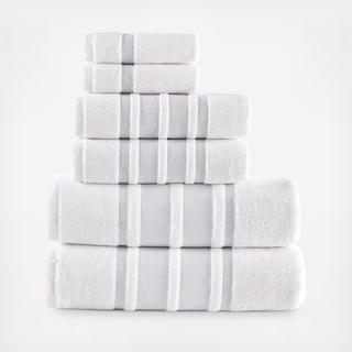Contrast Border 6-Piece Towel Set