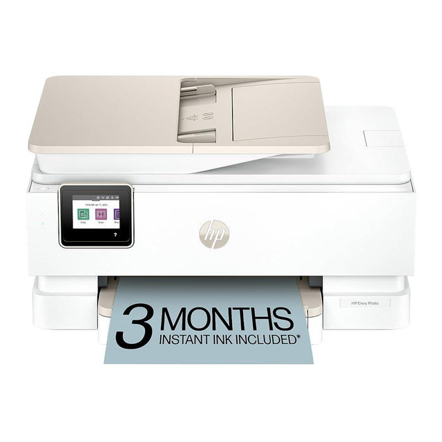 HP Envy Photo 7975 Wireless Color Inkjet Photo Printer, Print, scan, Copy, Easy Setup, Mobile Printing, Best-for-Home, 3 Month Trial of Instant Ink Included, AI-Enabled (B63K3A)