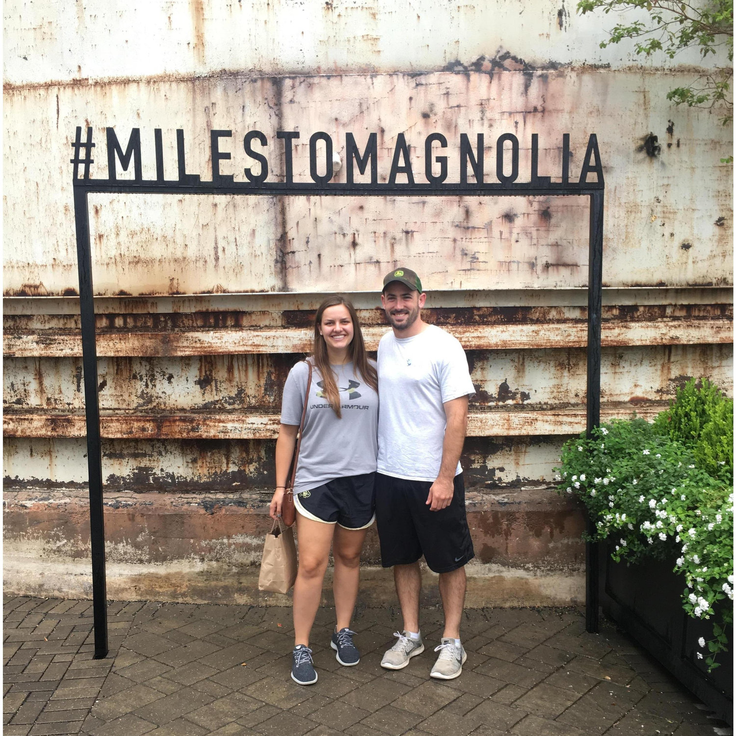 At Magnolia in Waco, Texas. We fled the hurricane in Austin and drove north until it stopped raining, and ended up here!