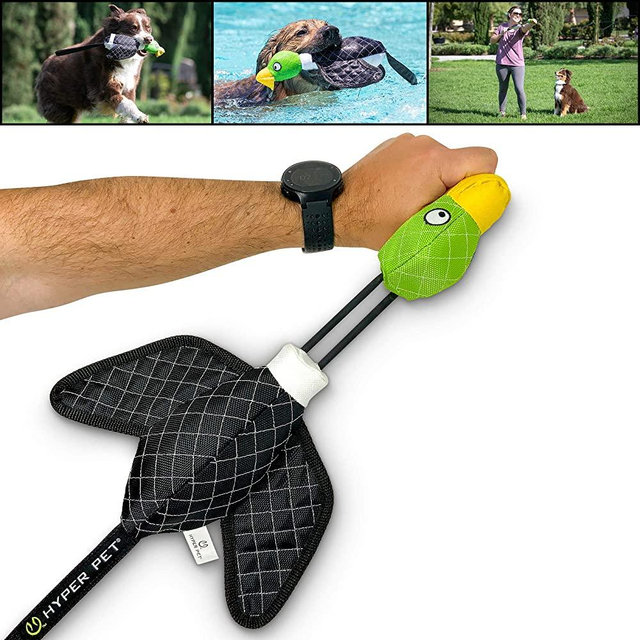Hyper Pet Flying Duck Slingshot Interactive Dog Toy (High Flying, Bungee Style Interactive Dog Toys that Float) Great Alternative to Dog Ball Launchers, Dog Frisbees, Dog Balls and Dog Tennis Balls