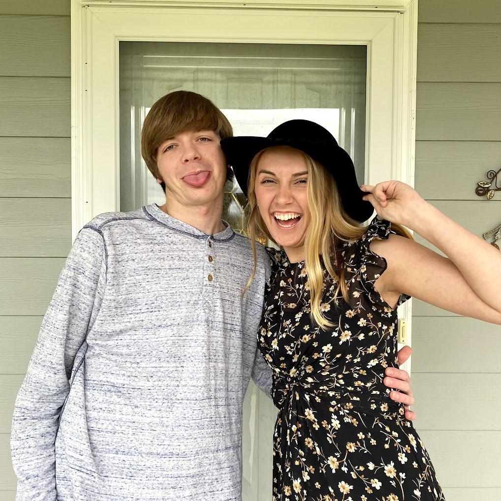 One of my favorite photos of us! Our first Easter together, stuck at home during COVID.