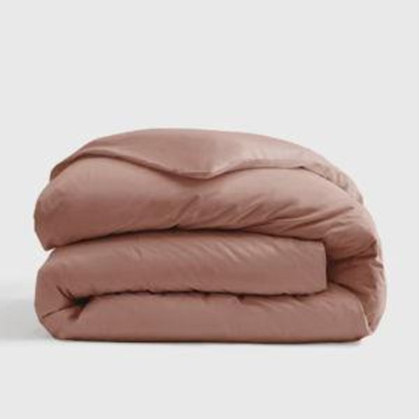 Classic Organic Percale Duvet Cover in Clay in King