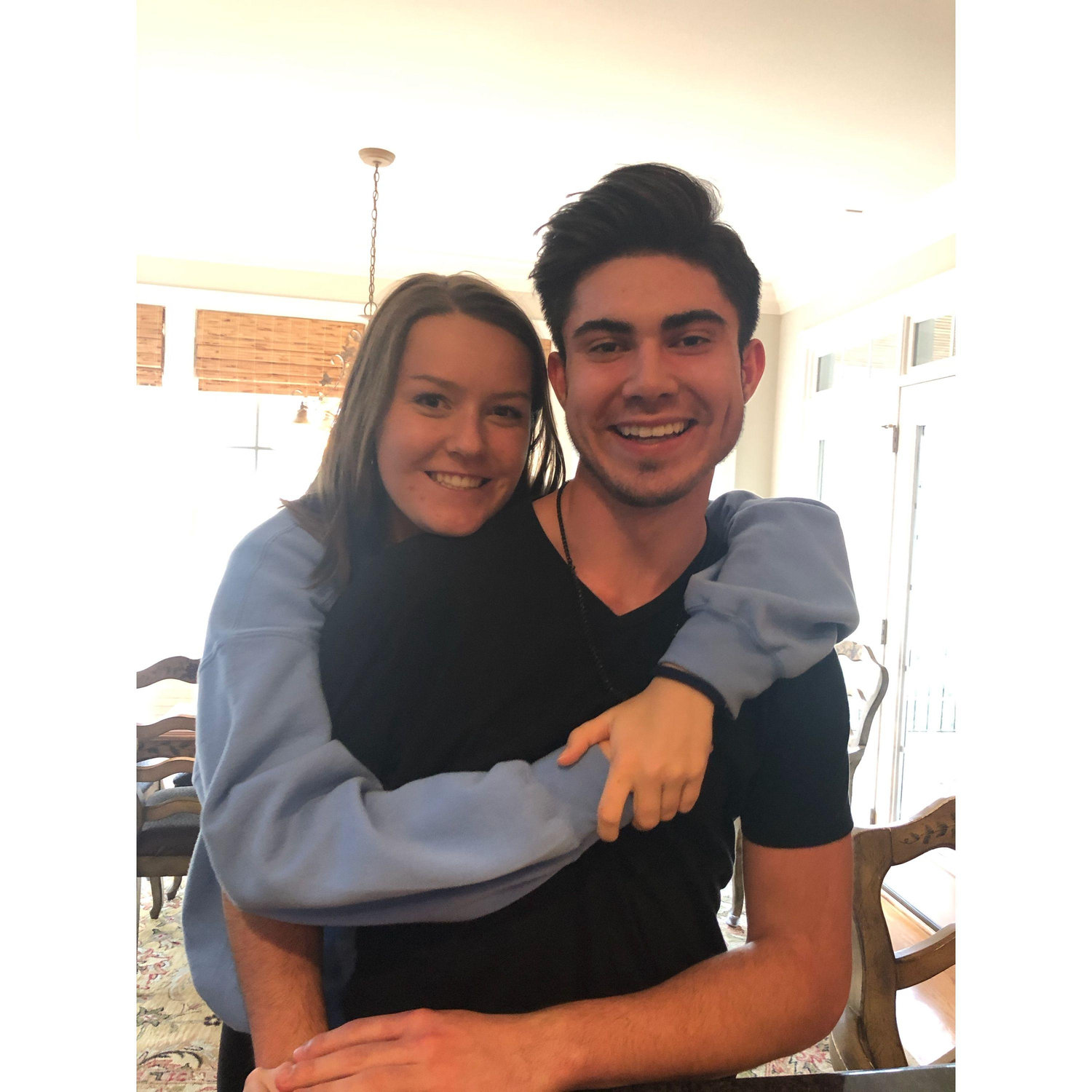 Our first picture after I returned from Spain and was free from quarantine!
