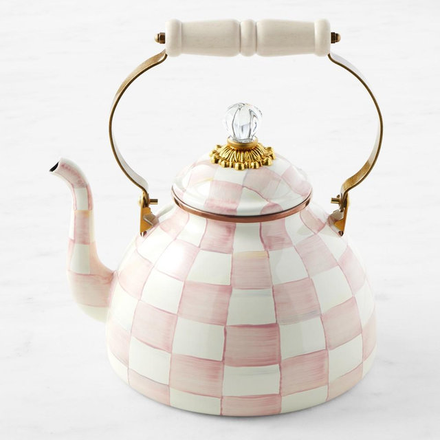 MacKenzie-Childs Rosy Check Tea Kettle, 3-Qt.