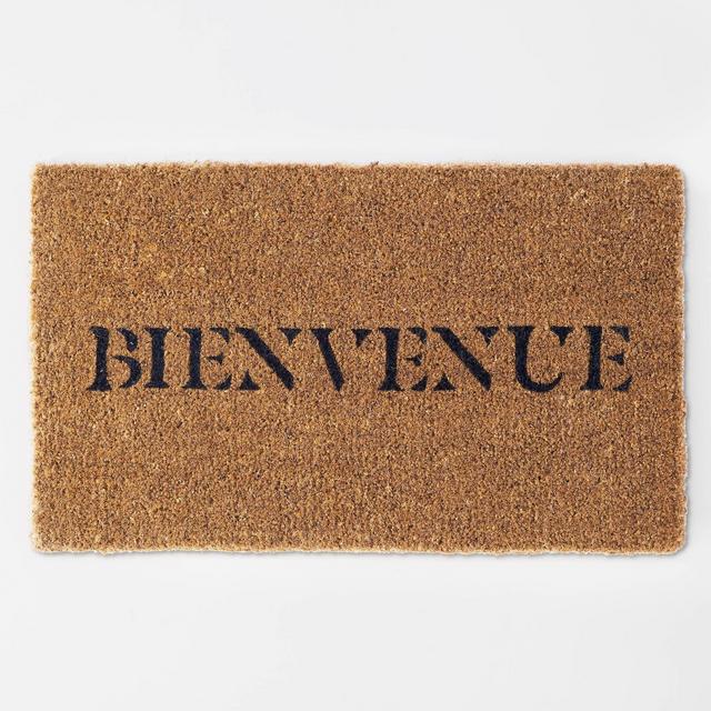 1'6"x2'6" Bienvenue Doormat Black - Threshold™ designed with Studio McGee