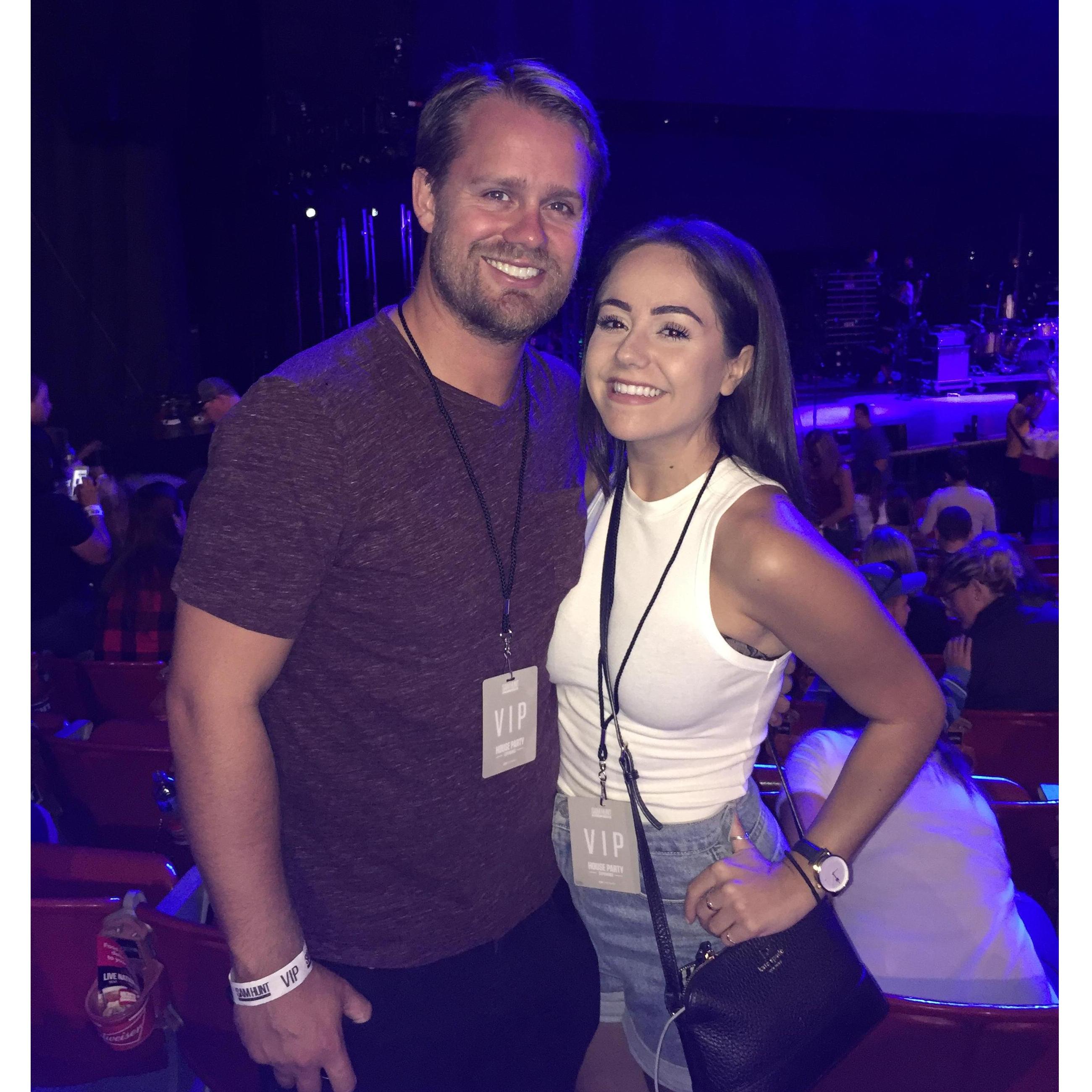 VIP watching Sam Hunt at Shoreline!