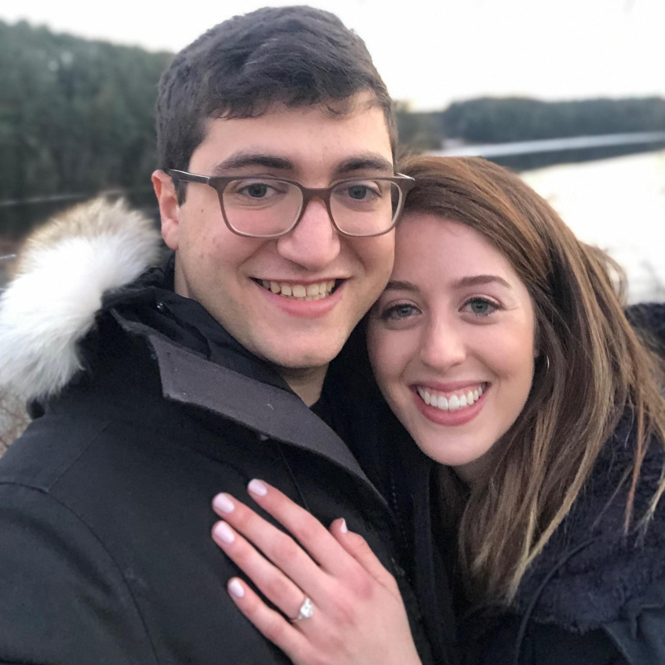 Moments after we got engaged, December 2018