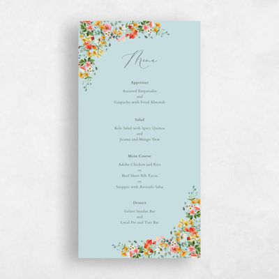 Iceberg, Blue Wedding Menu - Pourpier