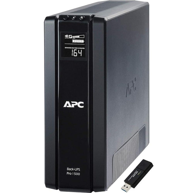 APC UPS Battery Backup Surge Protector with AVR, 1500VA, APC Back-UPS Pro (BR1500G) Bundle Including 16GB DataTraveler
