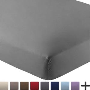 Bare Home - Fitted Bottom Sheet Premium 1800 Ultra-Soft Wrinkle Resistant Microfiber, Hypoallergenic, Deep Pocket (King, Grey)