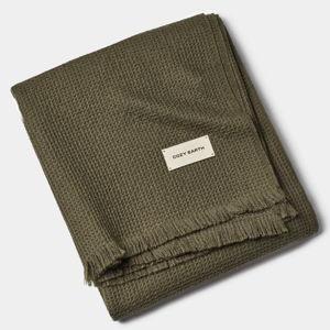 Alpaca Waffle Throw - Utility Green, Oversized