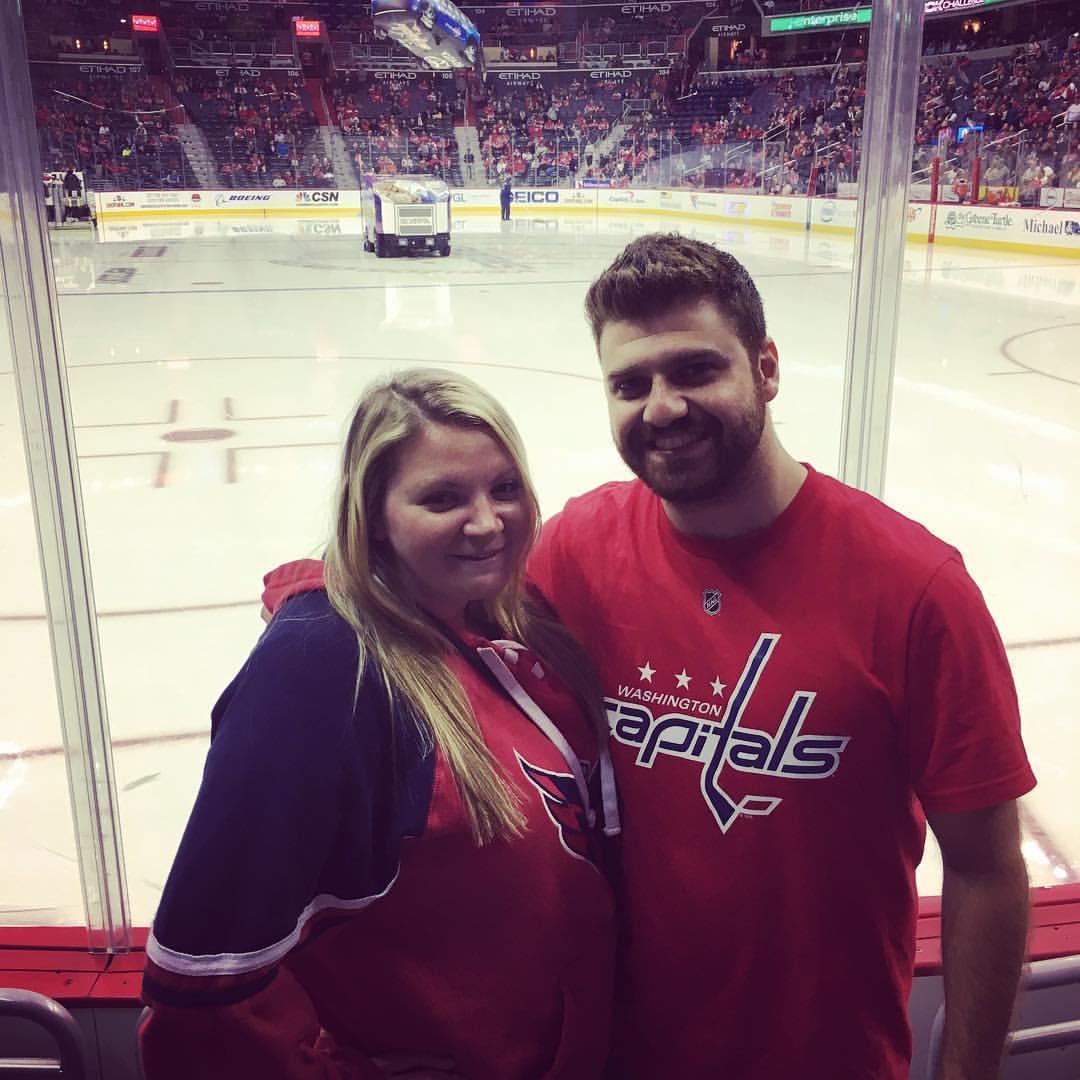 The one where we got first row seats to the Caps game.