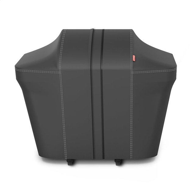 Coleman Revolution Heavy-Duty Cover for 3 and 4-Burner BBQ Grills, Weather-Resistant Polyester Grill Cover for Gas Grills with Handles, Ventilation, and Hook and Loop Closure Straps in Black