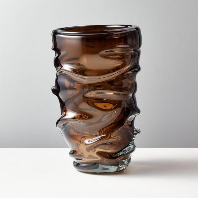 Jacqueline Chocolate Brown Glass Vase